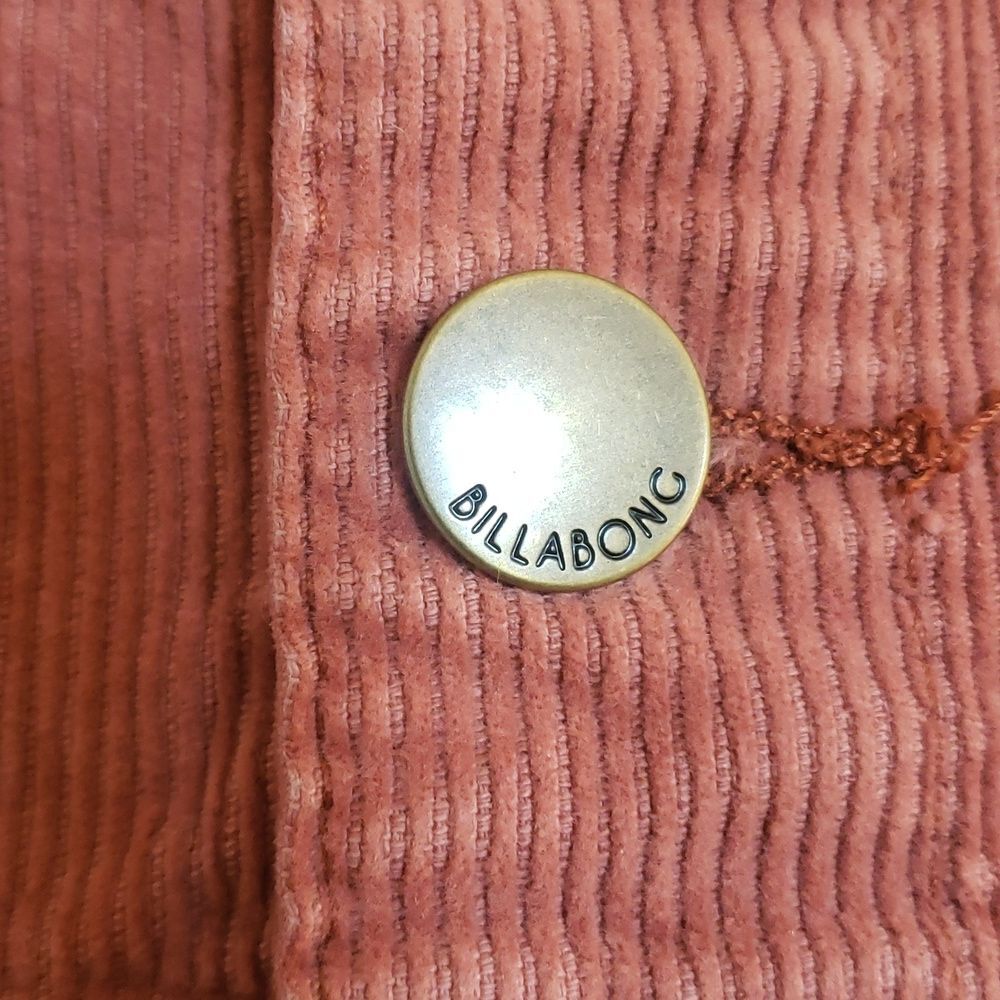 BILLABONG Good Life Rust Orange Corduroy Button Front Mini Skirt Size 2 / 25 - Picture 8 of 14